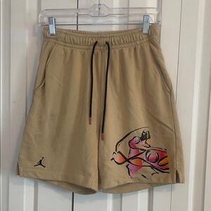 Jordan Tan Flight MVP Athletic Shorts with Graphic